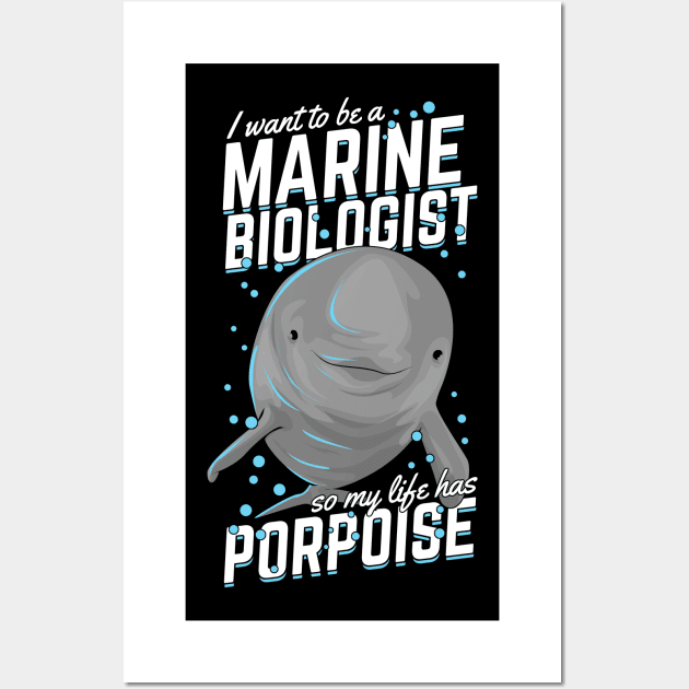 Marine Biology Animal Porpoise Biologist Gift Wall Art by Dolde08